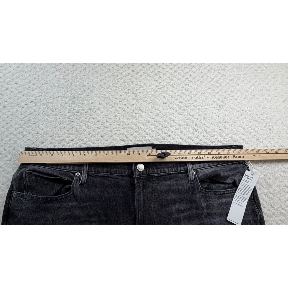Hudson Walker Kick Flare Jeans Mens 41 Black Paint Splatter Side Gusset Denim - Picture 4 of 7